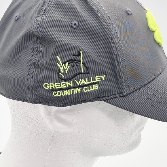 Black Clover Live Lucky Hat Cap Gray Yellow Logo Fitted L/XL Golf Club Wear - Picture 4 of 12